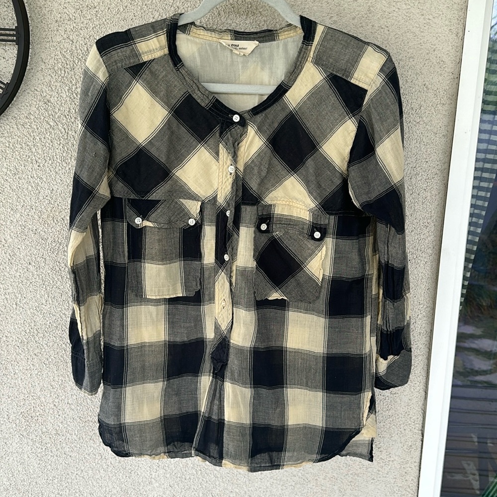 Etoile Isabel marant buffalo plaid shirt